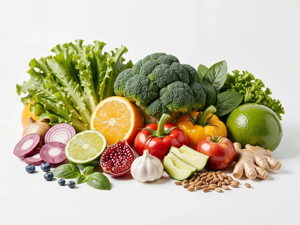 Frische gesunde Zutaten für die Ernährungsberatung